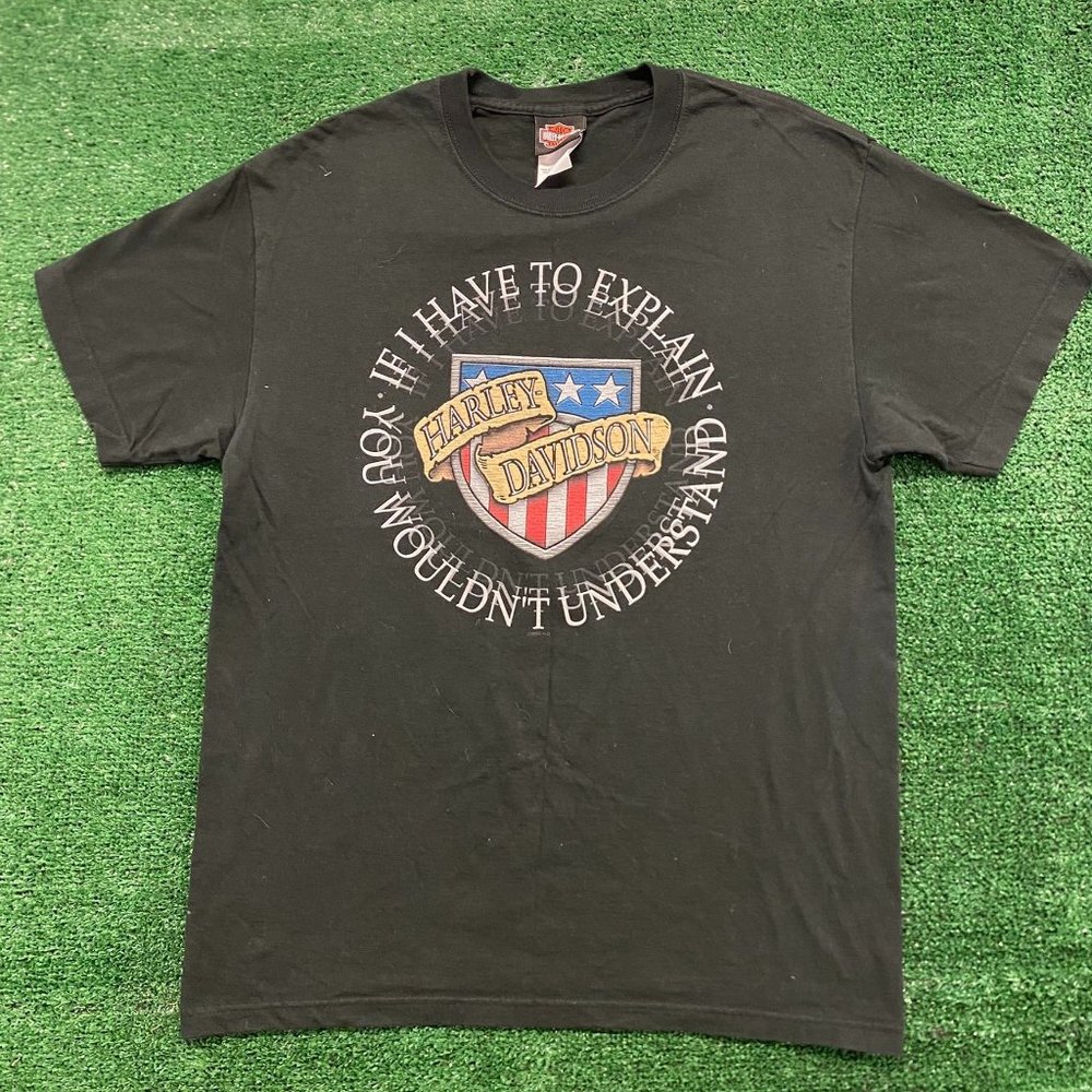 Harley Davidson Wolf Vintage Moto Biker T-Shirt